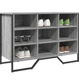 VidaXL Schoenenkast 90x38x61,5 cm bewerkt hout grijs sonoma eikenkleur