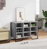 VidaXL Schoenenkast 90x38x61,5 cm bewerkt hout grijs sonoma eikenkleur