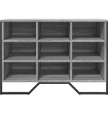 VidaXL Schoenenkast 90x38x61,5 cm bewerkt hout grijs sonoma eikenkleur