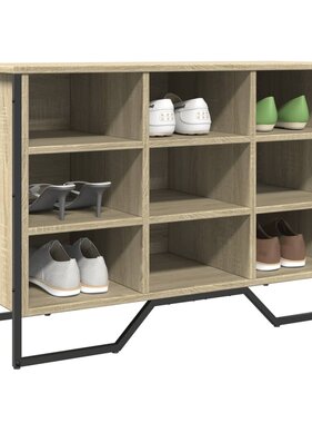 VidaXL Schoenenkast 90x38x61,5 cm bewerkt hout sonoma eikenkleurig