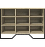 VidaXL Schoenenkast 90x38x61,5 cm bewerkt hout sonoma eikenkleurig