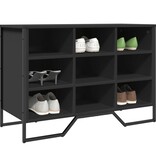VidaXL Schoenenkast 90x38x61,5 cm bewerkt hout zwart