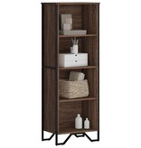 VidaXL Boekenkast 50x31x137,5 cm bewerkt hout bruin eikenkleur