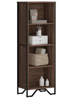 VidaXL Boekenkast 50x31x137,5 cm bewerkt hout bruin eikenkleur