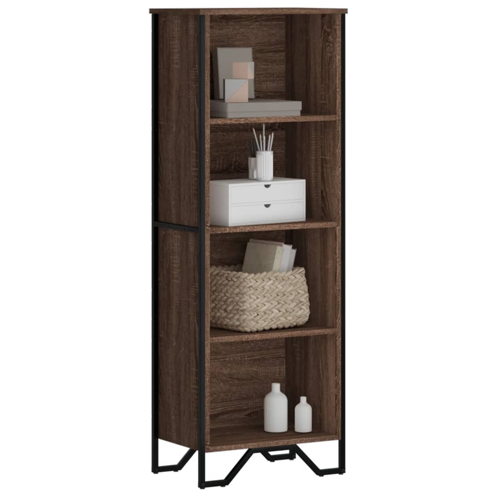 VidaXL Boekenkast 50x31x137,5 cm bewerkt hout bruin eikenkleur