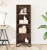 VidaXL Boekenkast 50x31x137,5 cm bewerkt hout bruin eikenkleur