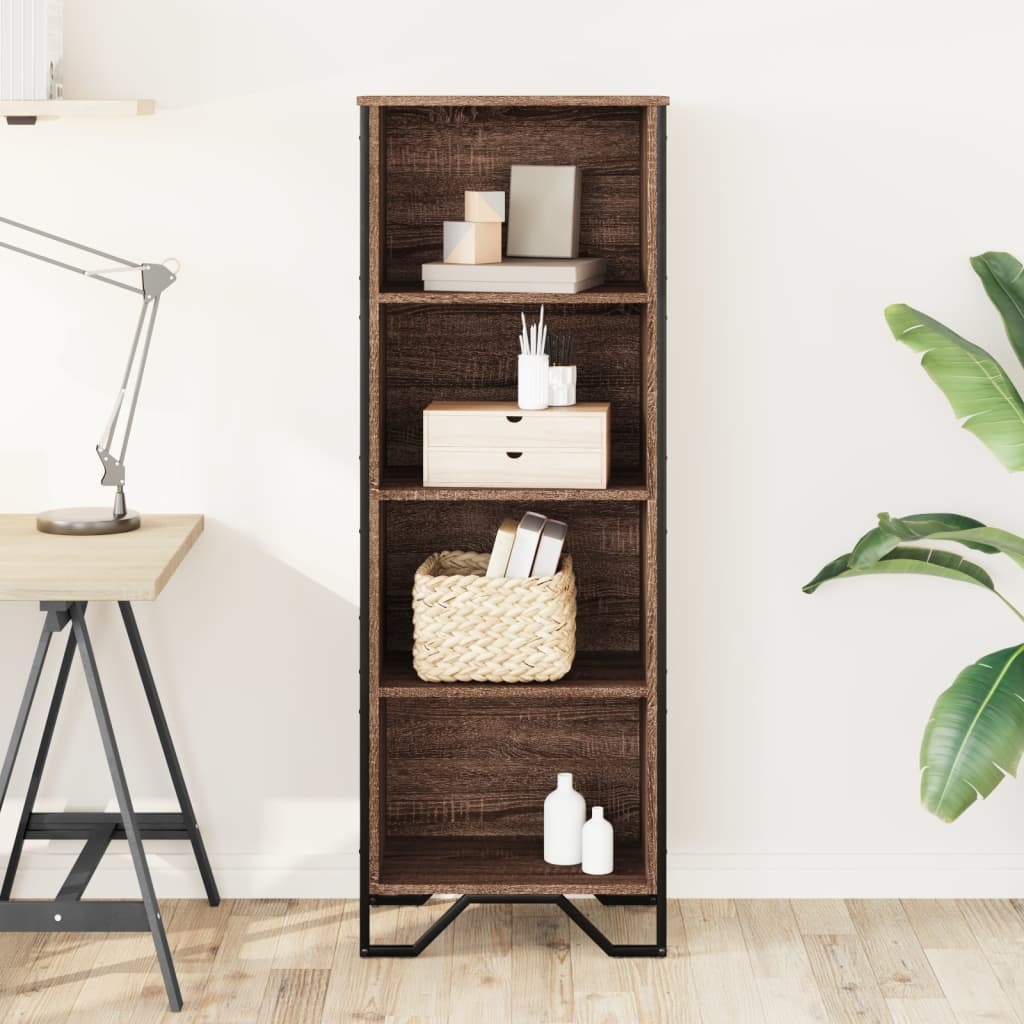 VidaXL Boekenkast 50x31x137,5 cm bewerkt hout bruin eikenkleur