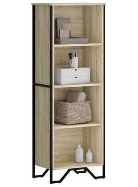 VidaXL Boekenkast 50x31x137,5 cm bewerkt hout sonoma eikenkleurig