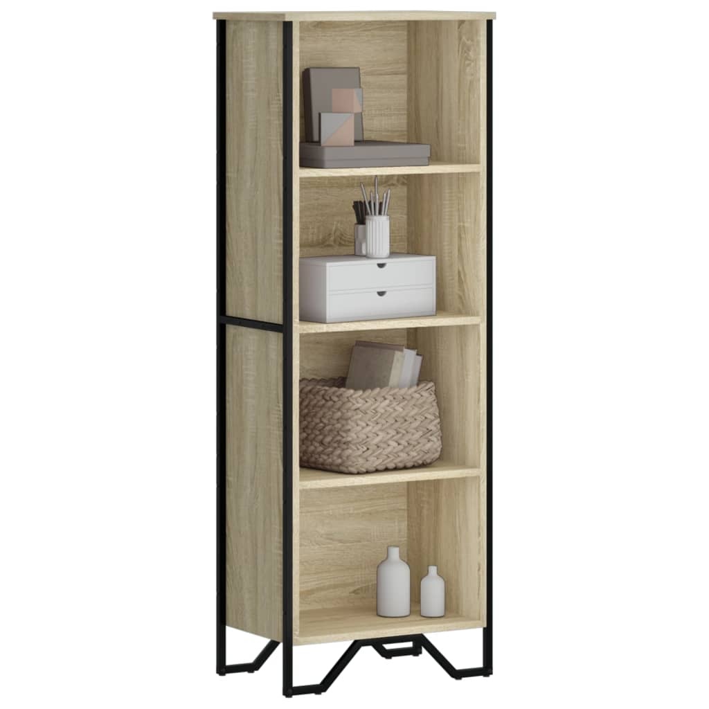 VidaXL Boekenkast 50x31x137,5 cm bewerkt hout sonoma eikenkleurig