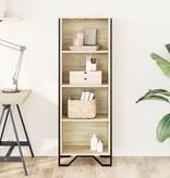 VidaXL Boekenkast 50x31x137,5 cm bewerkt hout sonoma eikenkleurig