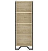 VidaXL Boekenkast 50x31x137,5 cm bewerkt hout sonoma eikenkleurig