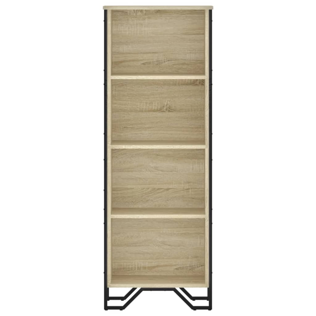 VidaXL Boekenkast 50x31x137,5 cm bewerkt hout sonoma eikenkleurig