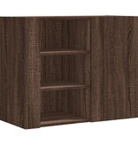 VidaXL Wandkast 75x35x60 cm bewerkt hout bruin eikenkleurig