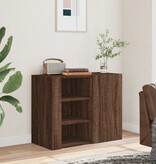 VidaXL Wandkast 75x35x60 cm bewerkt hout bruin eikenkleurig