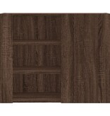 VidaXL Wandkast 75x35x60 cm bewerkt hout bruin eikenkleurig