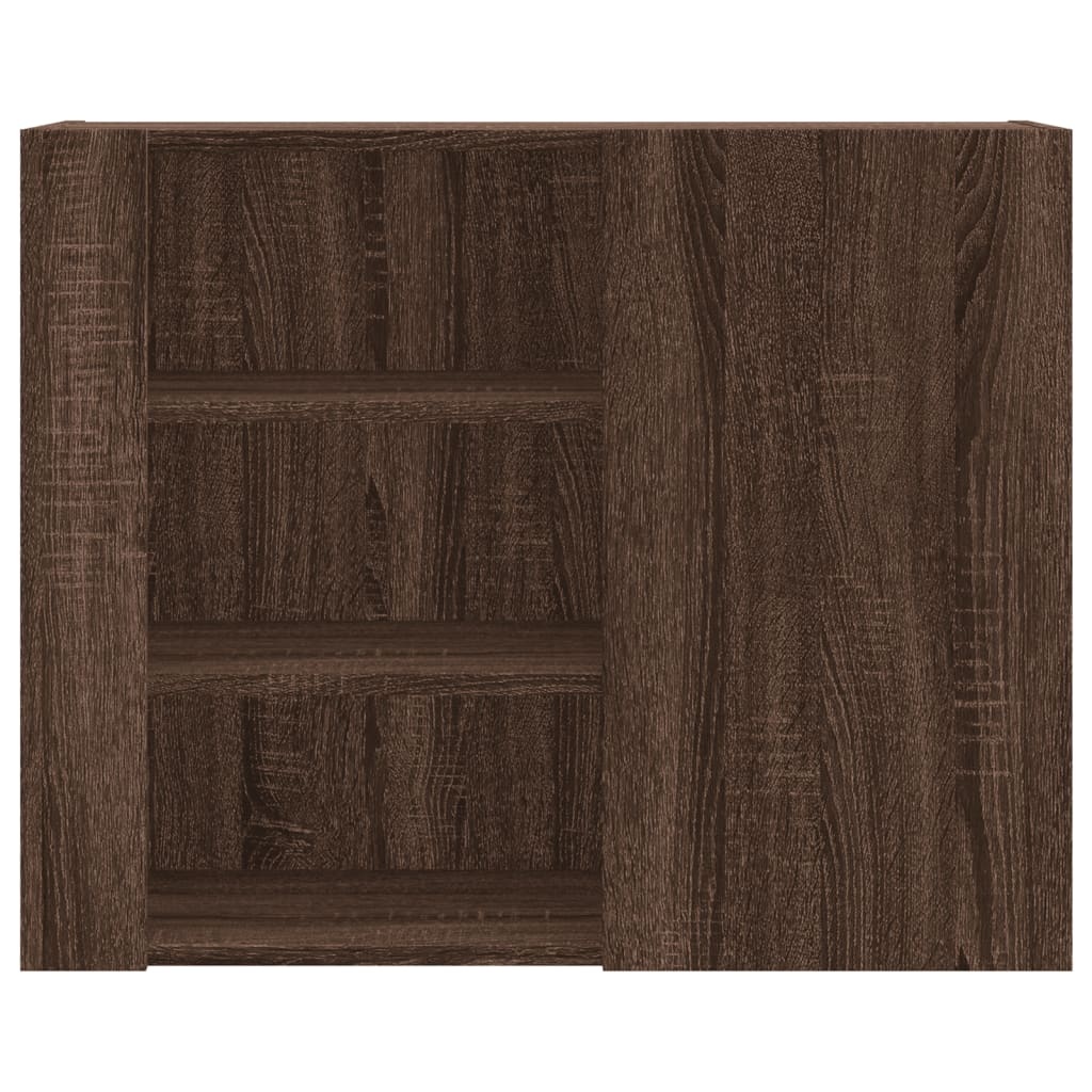 VidaXL Wandkast 75x35x60 cm bewerkt hout bruin eikenkleurig
