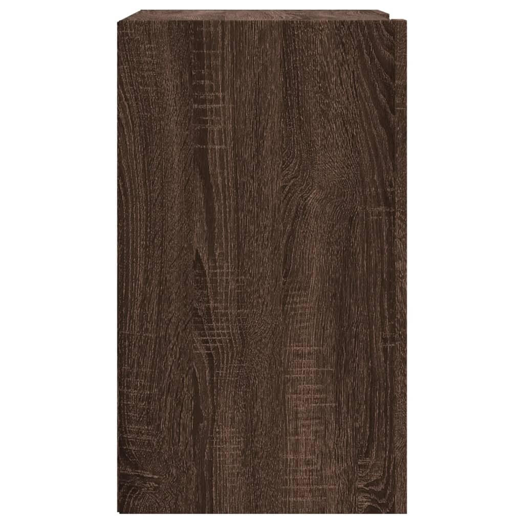 VidaXL Wandkast 75x35x60 cm bewerkt hout bruin eikenkleurig