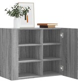 VidaXL Wandkast 75x35x60 cm bewerkt hout grijs sonoma eikenkleurig