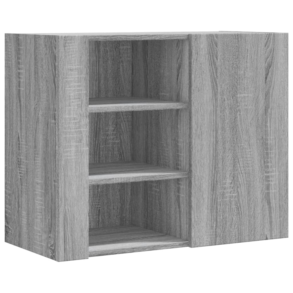 VidaXL Wandkast 75x35x60 cm bewerkt hout grijs sonoma eikenkleurig