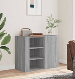 VidaXL Wandkast 75x35x60 cm bewerkt hout grijs sonoma eikenkleurig