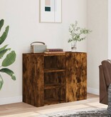 VidaXL Wandkast 75x35x60 cm bewerkt hout gerookt eikenkleurig