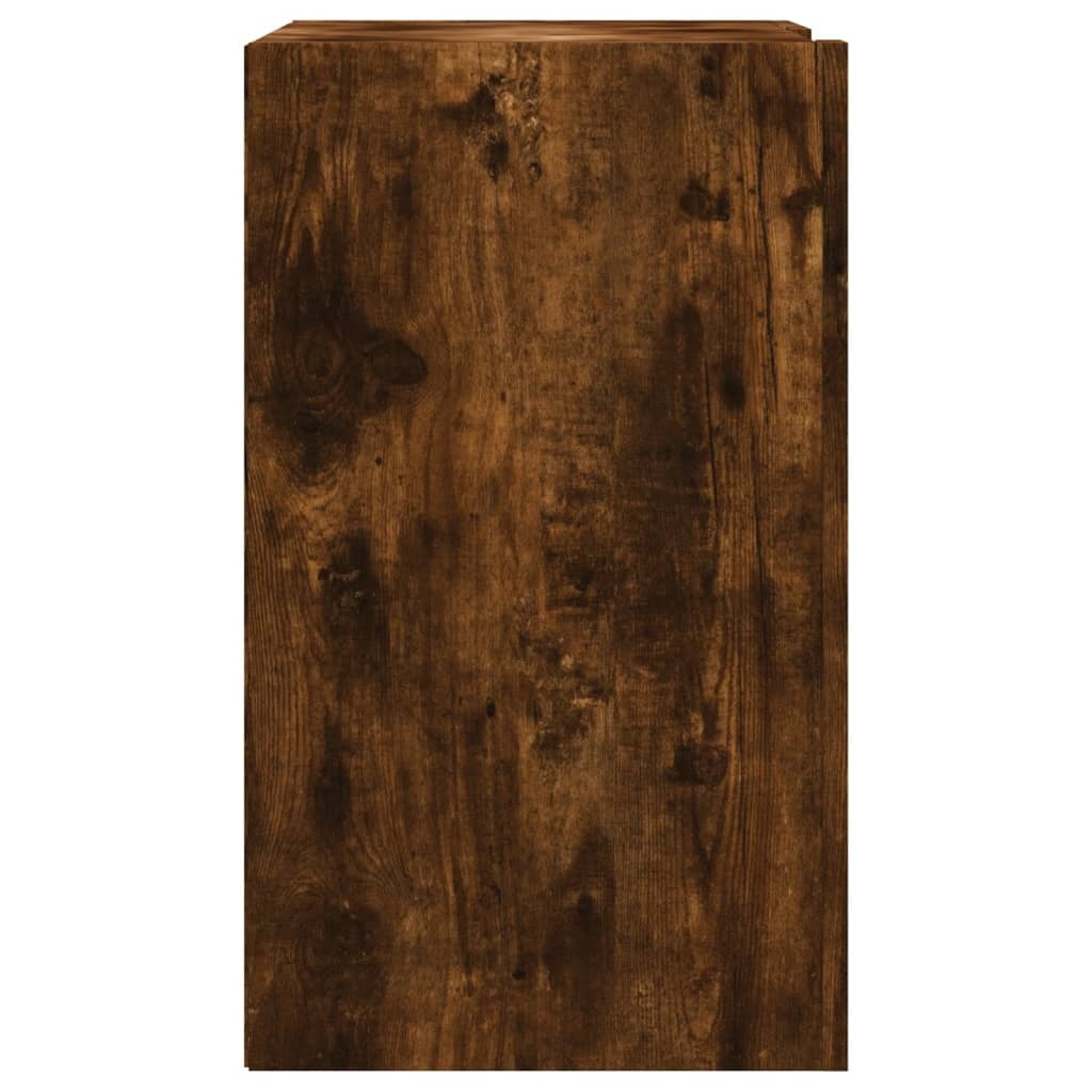 VidaXL Wandkast 75x35x60 cm bewerkt hout gerookt eikenkleurig