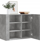 VidaXL Wandkast 75x35x60 cm bewerkt hout betongrijs