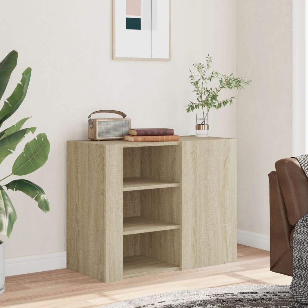 VidaXL Wandkast 75x35x60 cm bewerkt hout sonoma eikenkleurig