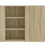 VidaXL Wandkast 75x35x60 cm bewerkt hout sonoma eikenkleurig