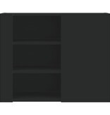 VidaXL Wandkast 75x35x60 cm bewerkt hout zwart