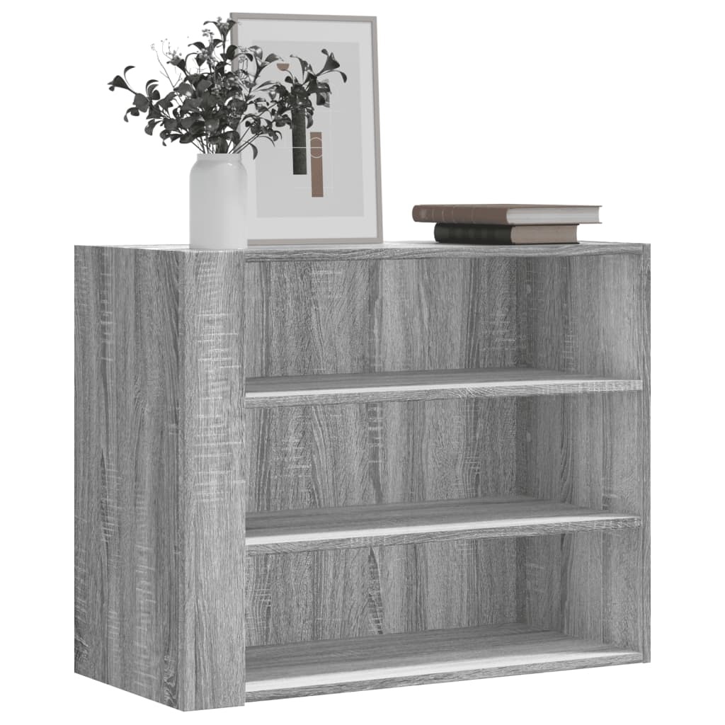 VidaXL Wandkast 75x35x60 cm bewerkt hout grijs sonoma eikenkleurig