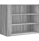 VidaXL Wandkast 75x35x60 cm bewerkt hout grijs sonoma eikenkleurig