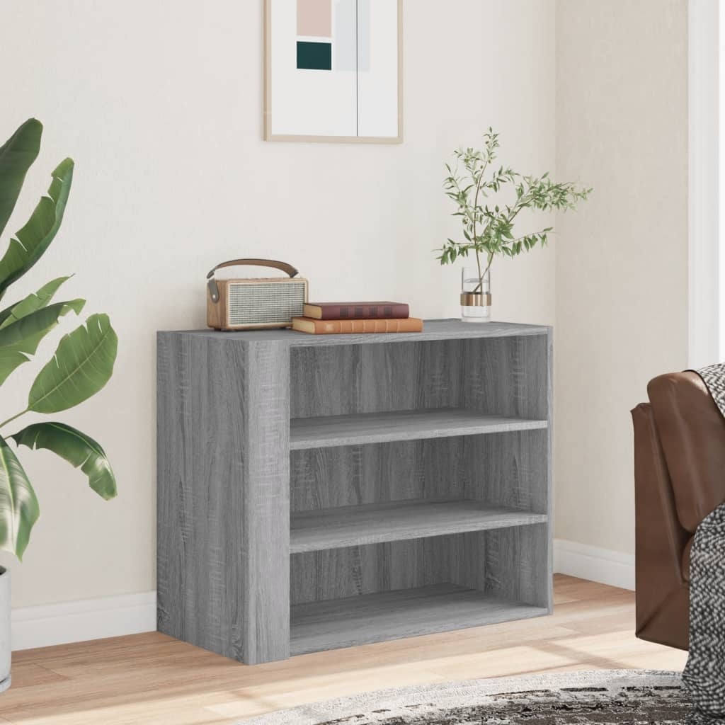 VidaXL Wandkast 75x35x60 cm bewerkt hout grijs sonoma eikenkleurig