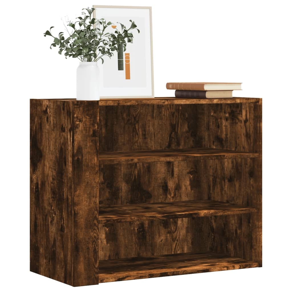 VidaXL Wandkast 75x35x60 cm bewerkt hout gerookt eikenkleurig