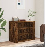 VidaXL Wandkast 75x35x60 cm bewerkt hout gerookt eikenkleurig