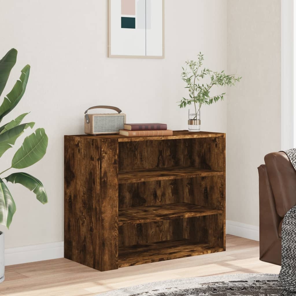 VidaXL Wandkast 75x35x60 cm bewerkt hout gerookt eikenkleurig