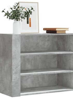 VidaXL Wandkast 75x35x60 cm bewerkt hout betongrijs