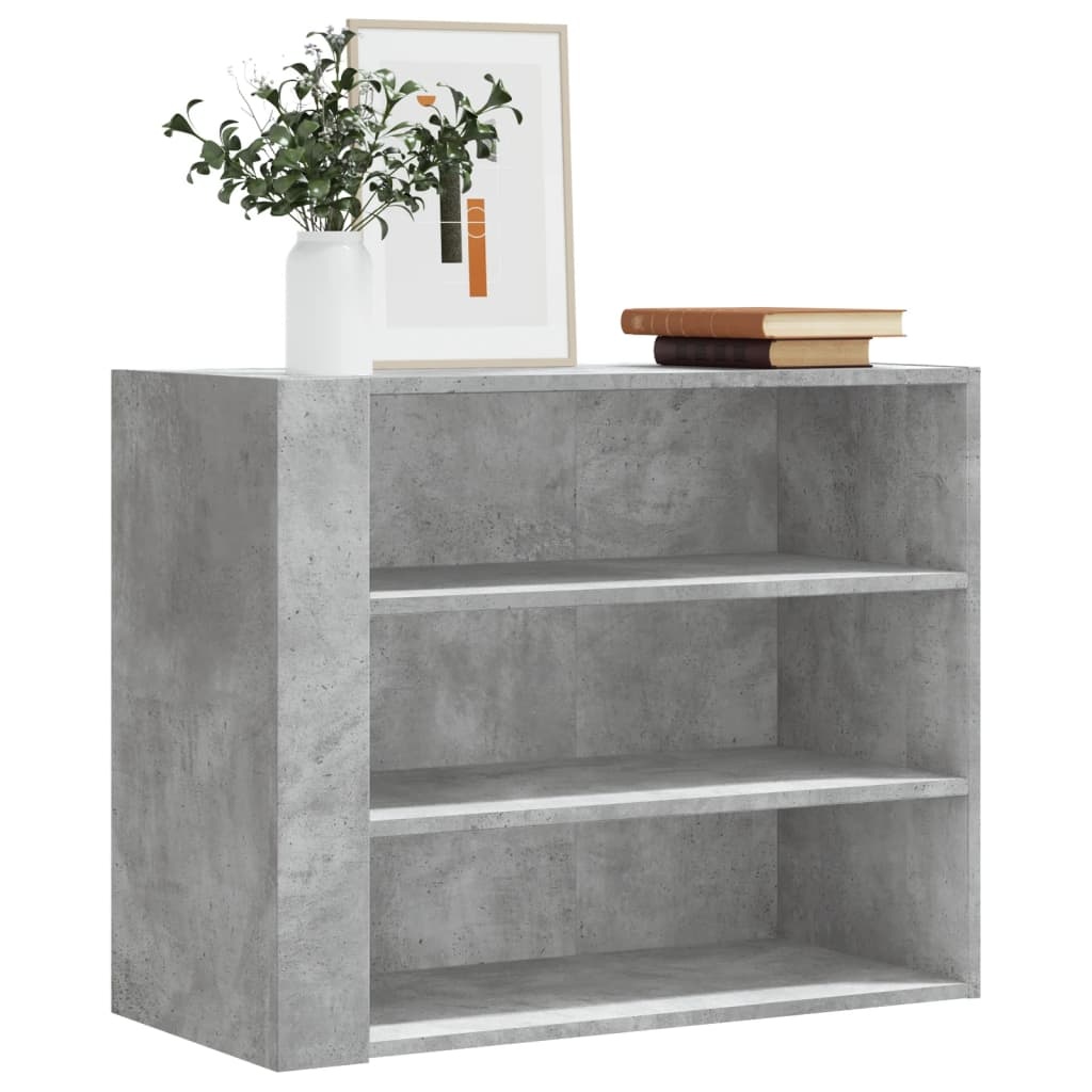 VidaXL Wandkast 75x35x60 cm bewerkt hout betongrijs