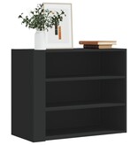 VidaXL Wandkast 75x35x60 cm bewerkt hout zwart