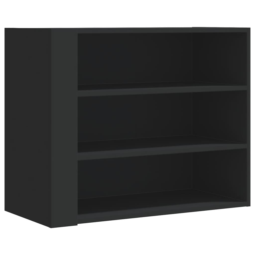 VidaXL Wandkast 75x35x60 cm bewerkt hout zwart