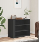 VidaXL Wandkast 75x35x60 cm bewerkt hout zwart