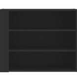 VidaXL Wandkast 75x35x60 cm bewerkt hout zwart