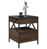 VidaXL Salontafel met Infinity LED 40x40x51 cm bruin eikenkleurig