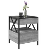 VidaXL Salontafel met Infinity LED 40x40x51 cm grijs sonoma eikenkleur