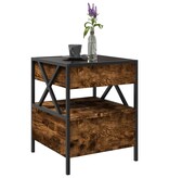VidaXL Salontafel met Infinity LED 40x40x51 cm gerookt eikenkleurig