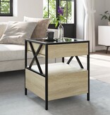 VidaXL Salontafel met Infinity LED 40x40x51 cm sonoma eikenkleurig