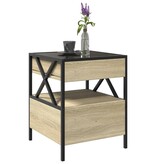 VidaXL Salontafel met Infinity LED 40x40x51 cm sonoma eikenkleurig