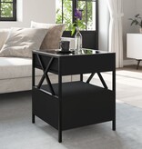 VidaXL Salontafel met Infinity LED 40x40x51 cm zwart