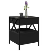 VidaXL Salontafel met Infinity LED 40x40x51 cm zwart