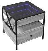 VidaXL Salontafel met Infinity LED 50x50x51 cm grijs sonoma eikenkleur
